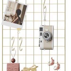 Gold Wire Grid Wall Organizer